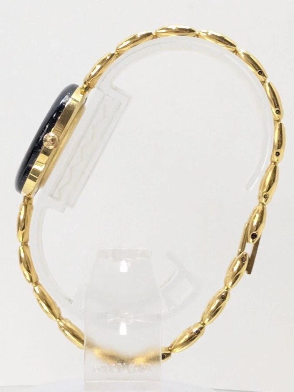 Authentic Vintage Gucci Gold Tone Bracelet Watch Enamel Bezel Women’s Swiss Made - Picture 12 of 15
